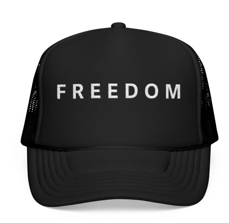 Freedom Hat Trucker Cap with Embroidered Foam Crown