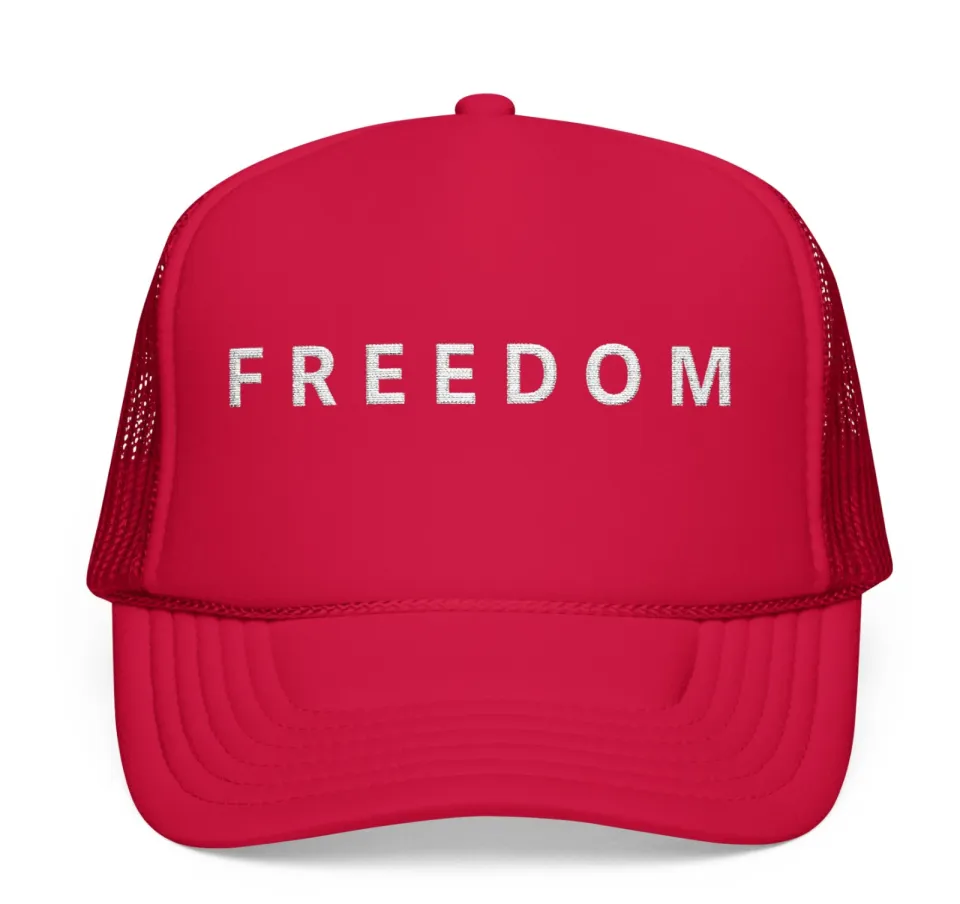 Freedom Hat Trucker Cap with Embroidered Foam Crown