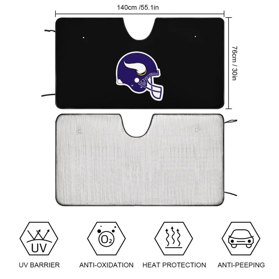 Minnesota Vikings Car Windshield Sunshade Car Accessories Car Sunshade Heatproof