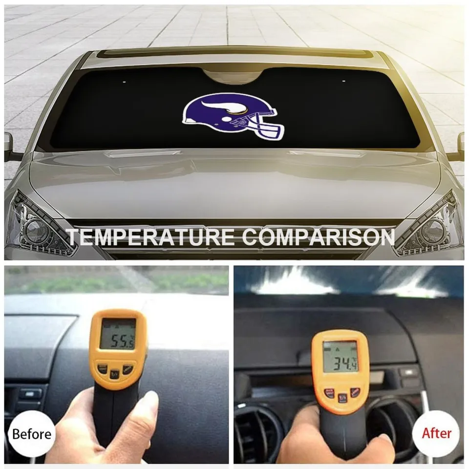 Minnesota Vikings Car Windshield Sunshade Car Accessories Car Sunshade Heatproof