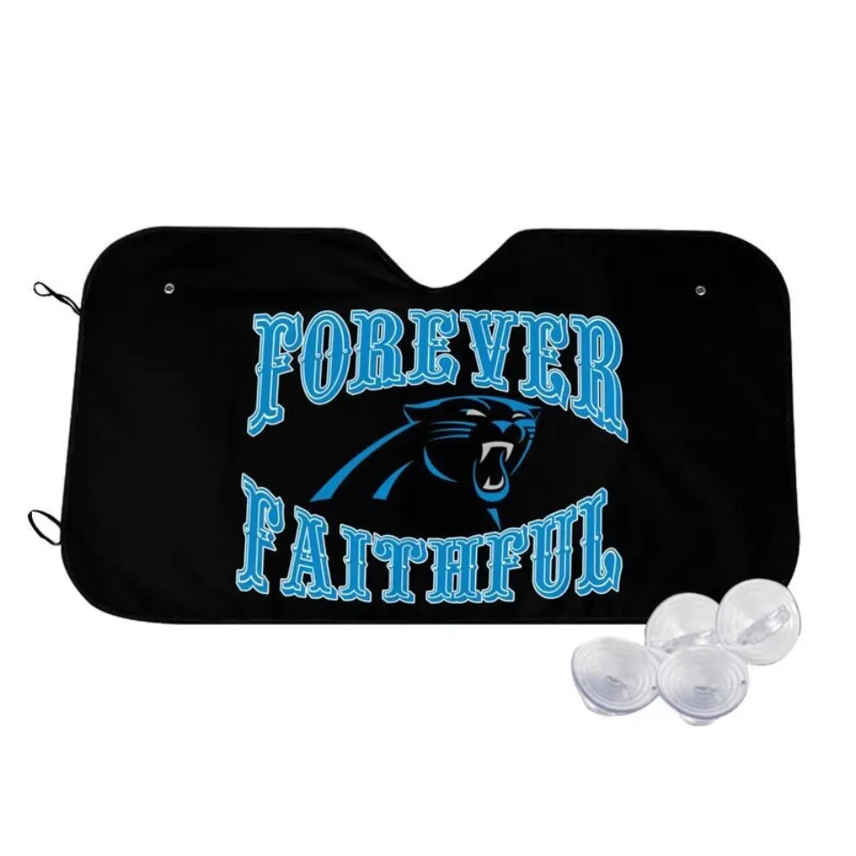 Carolina Panthers Car Windshield Sunshade "forever faithul" Sunshade Heatproof
