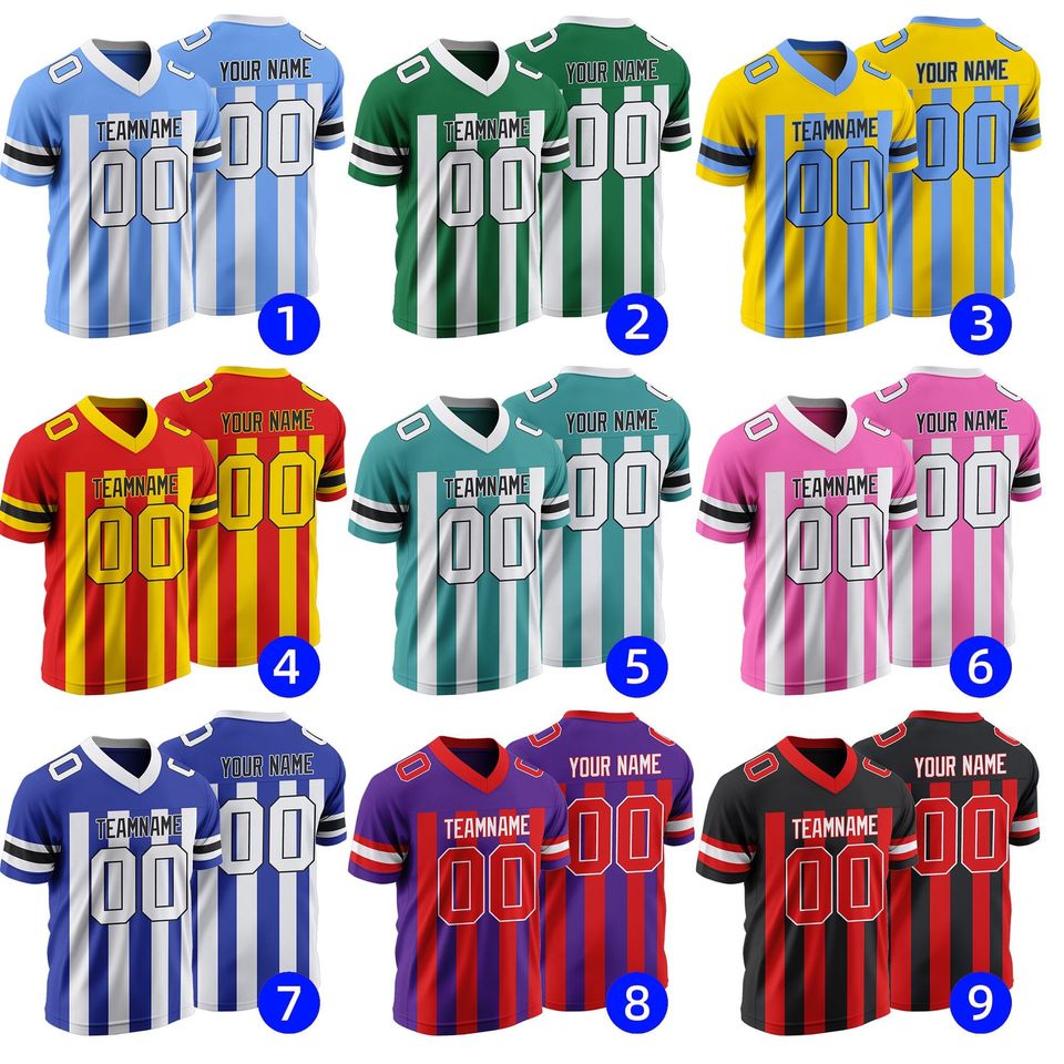 Custom Stitched or Heat Press Rugby Jersey Personalized Name and Number Breathable Mesh for Team Sports Training and Game Day