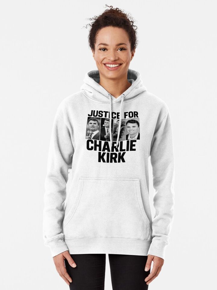 Justice For Charlie Kirk Tribute Pray Pullover Hoodie