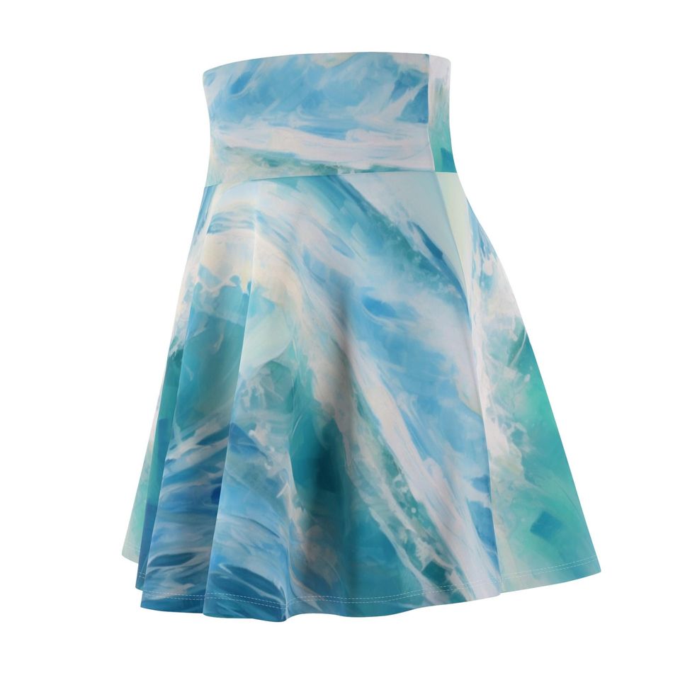 Crashing Ocean Waves Skater Skirt