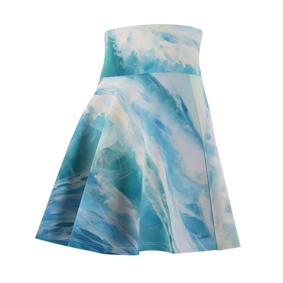 Crashing Ocean Waves Skater Skirt