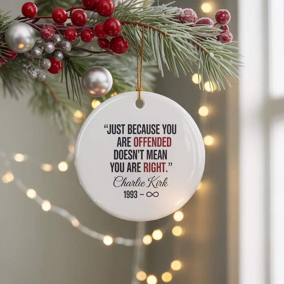 True Patriot Charlie Kirk, Republican Ornament, Patriotic American Gift, RIP Charlie Kirk