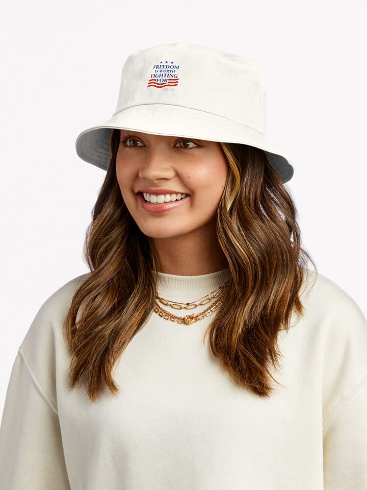 Freedom Is Worth Fighting For charlie kirk Bucket Hat