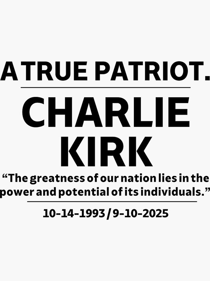 Justice for Charlie Kirk Sticker