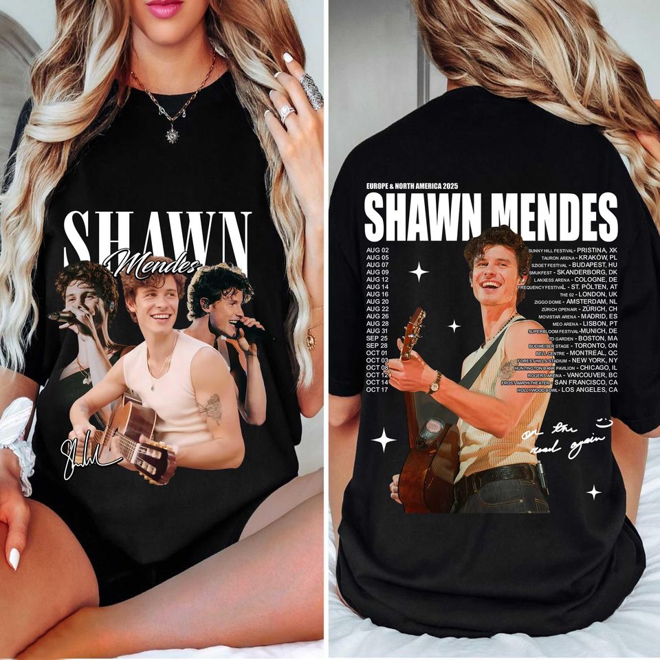 Shawn Mendes 2025 Concert Shirt