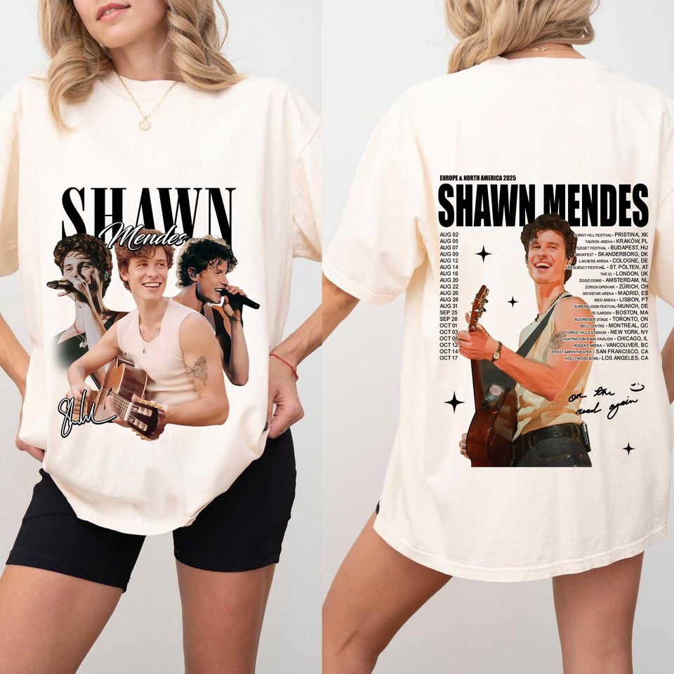 Shawn Mendes 2025 Concert Shirt