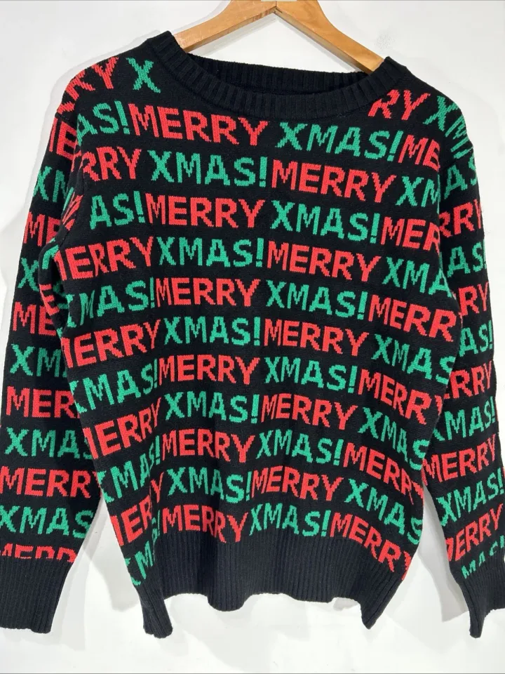 Ugly Christmas Sweater Size: LARGE Merry X MAS New