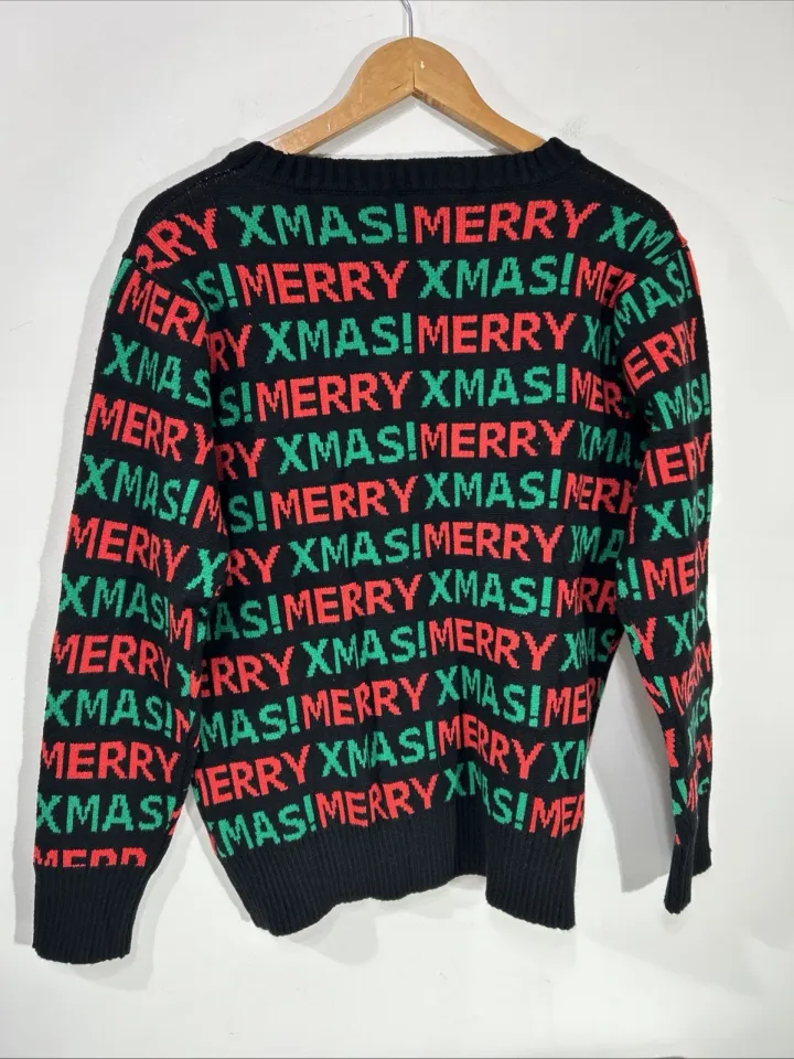 Ugly Christmas Sweater Size: LARGE Merry X MAS New
