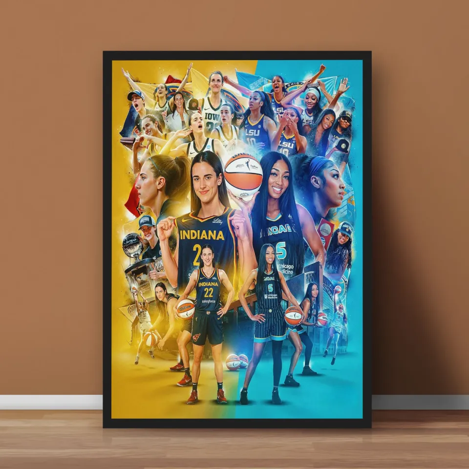 Caitlin Clark Angel Reese WNBA Poster Print - No Frame
