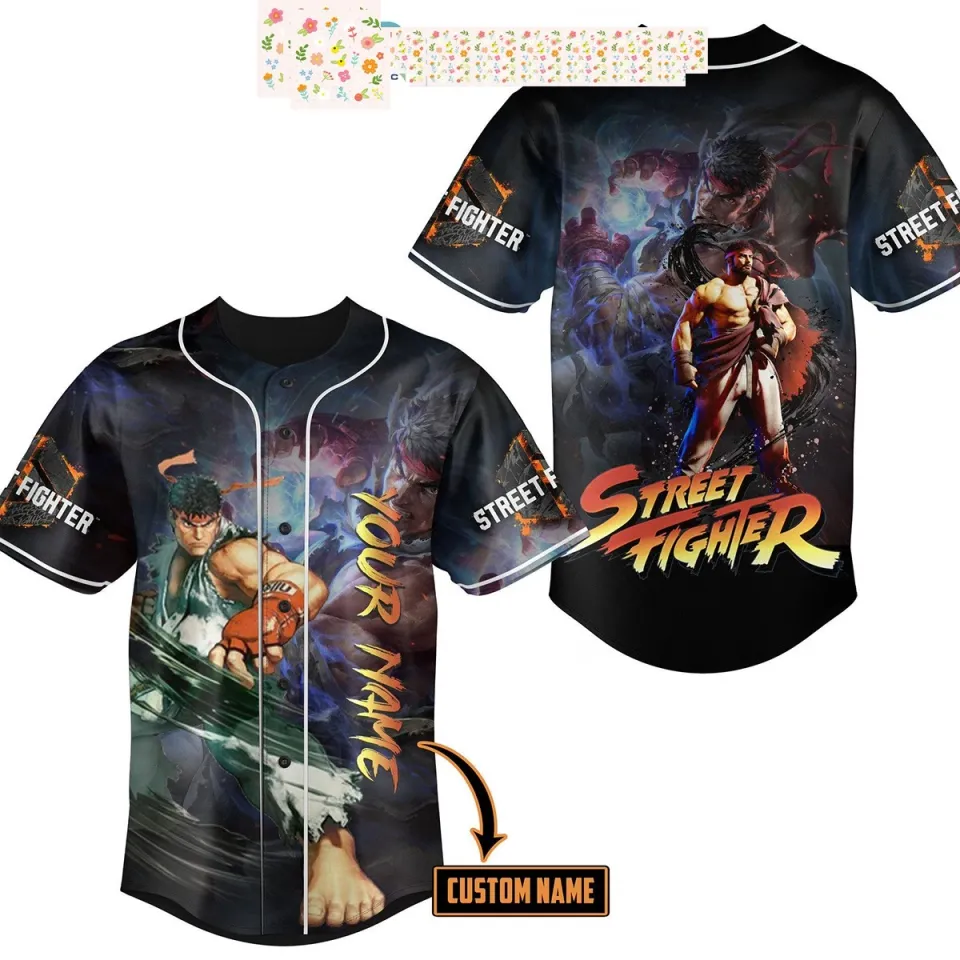 Street Fighter Capcom Nintendo Personalized Baseball Jersey