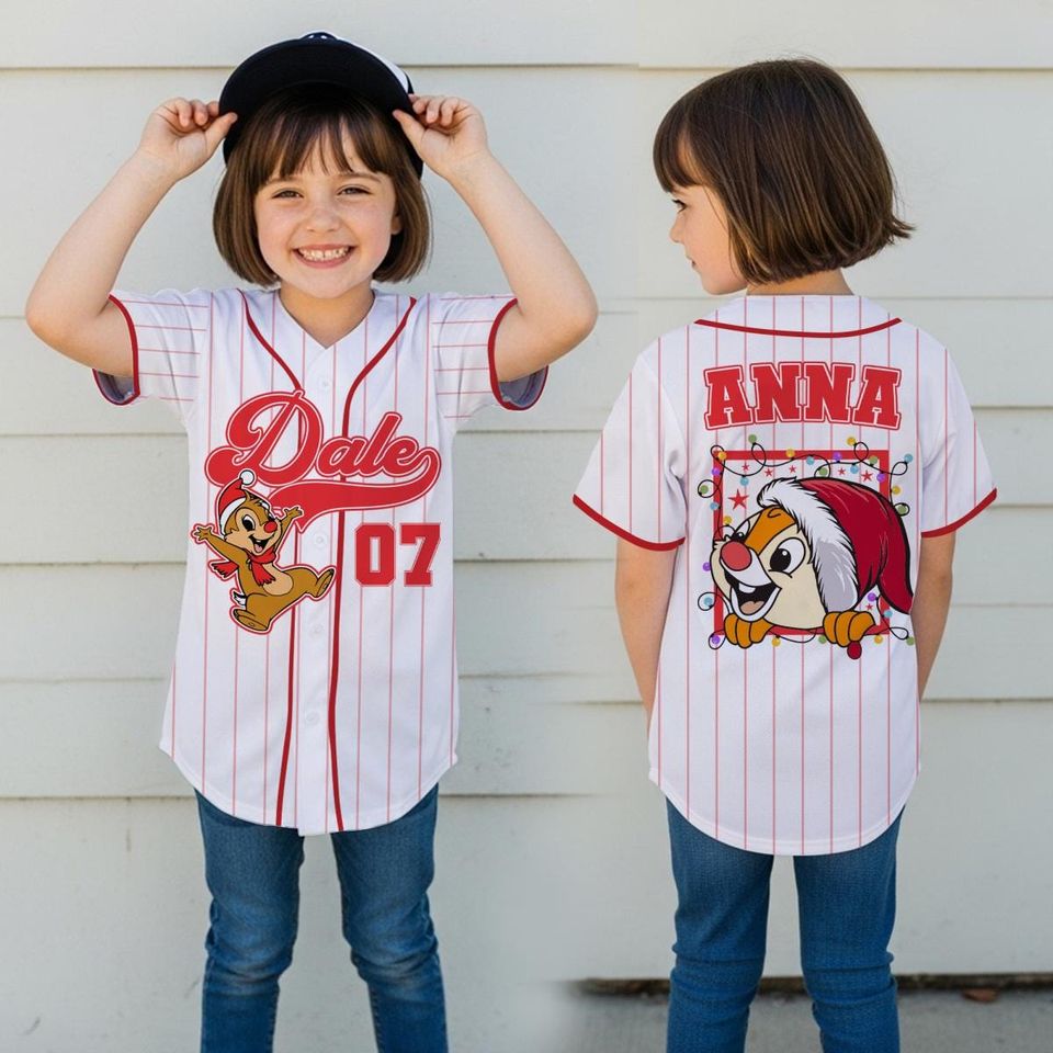 Custom Chip and Dale Christmas Jersey: Personalized Birthday Shirt