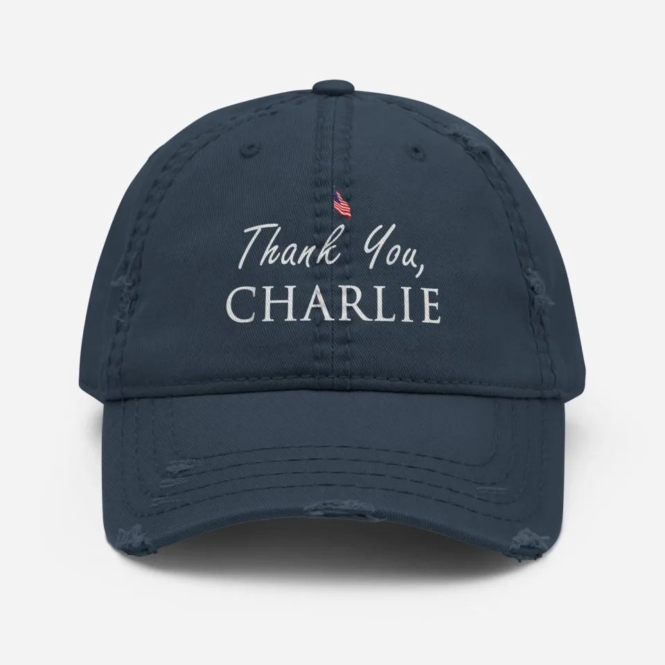 Charlie Kirk Hat,Maga Unisex Distressed Cap Dad Hat
