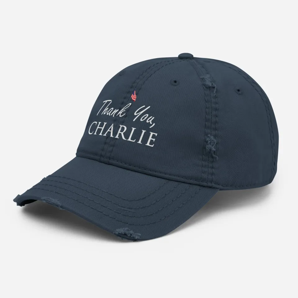 Charlie Kirk Hat,Maga Unisex Distressed Cap Dad Hat