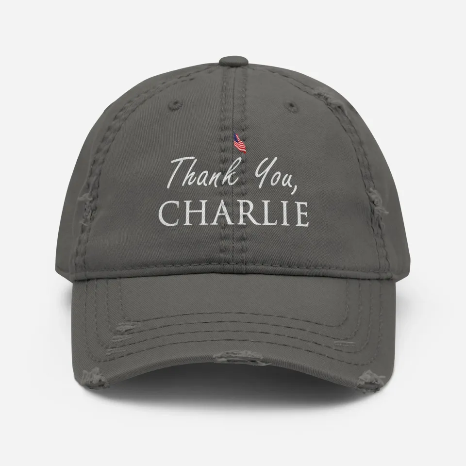 Charlie Kirk Hat,Maga Unisex Distressed Cap Dad Hat