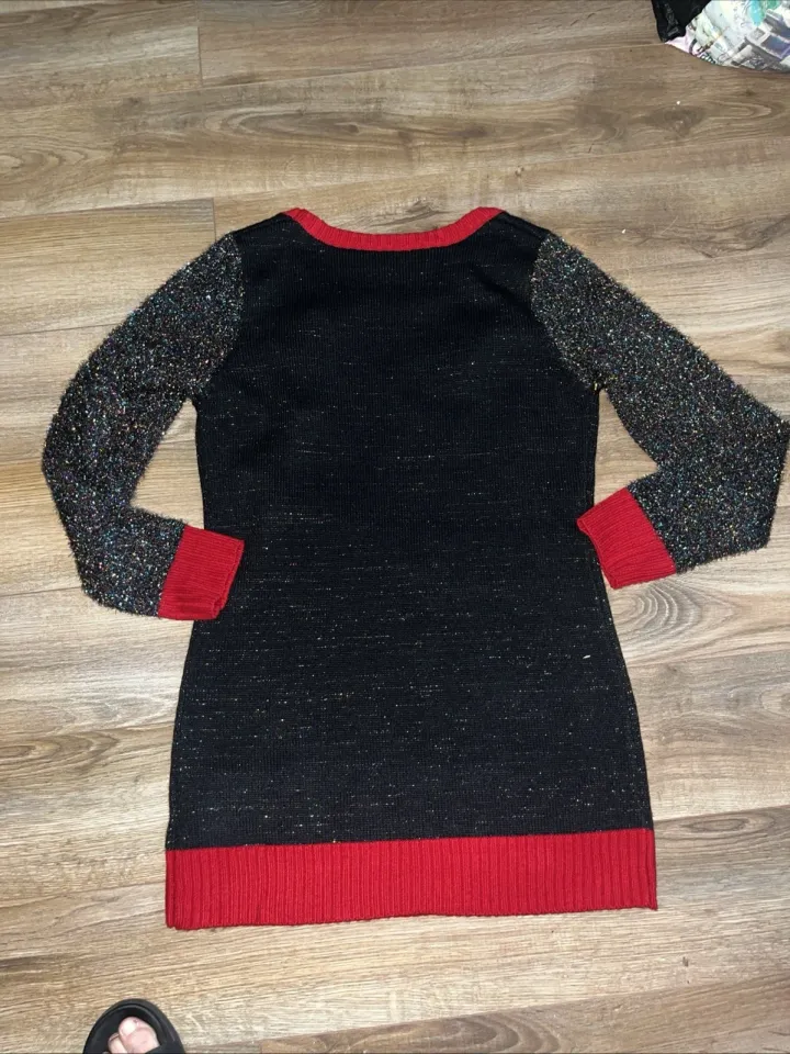 United States Sweaters Holiday Ugly Christmas Long Sweater Dess Santa Size M
