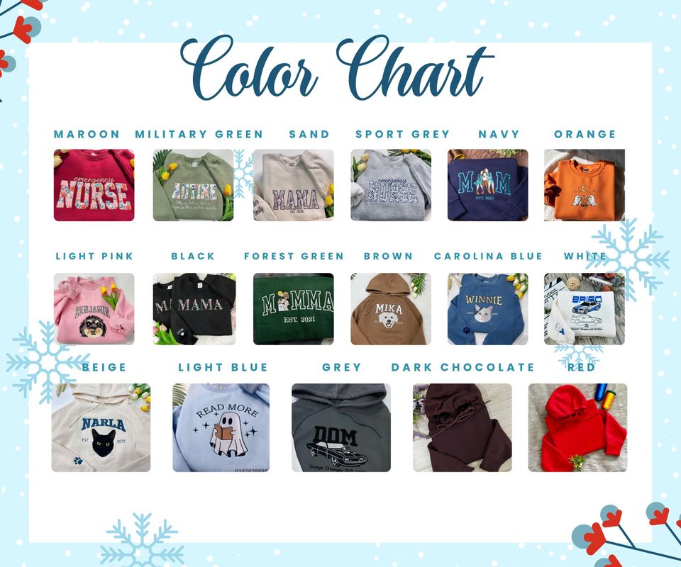 Christmas Custom Name Latter Embroidered Sweatshirt | Personalized Holiday Embroidered Pullover | Festive Initial Gift