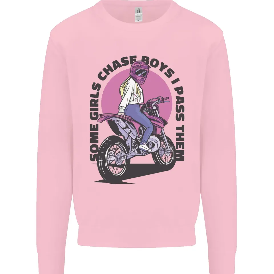 Some Girls Chase Motorcycle Biker Sweatshirt for Men