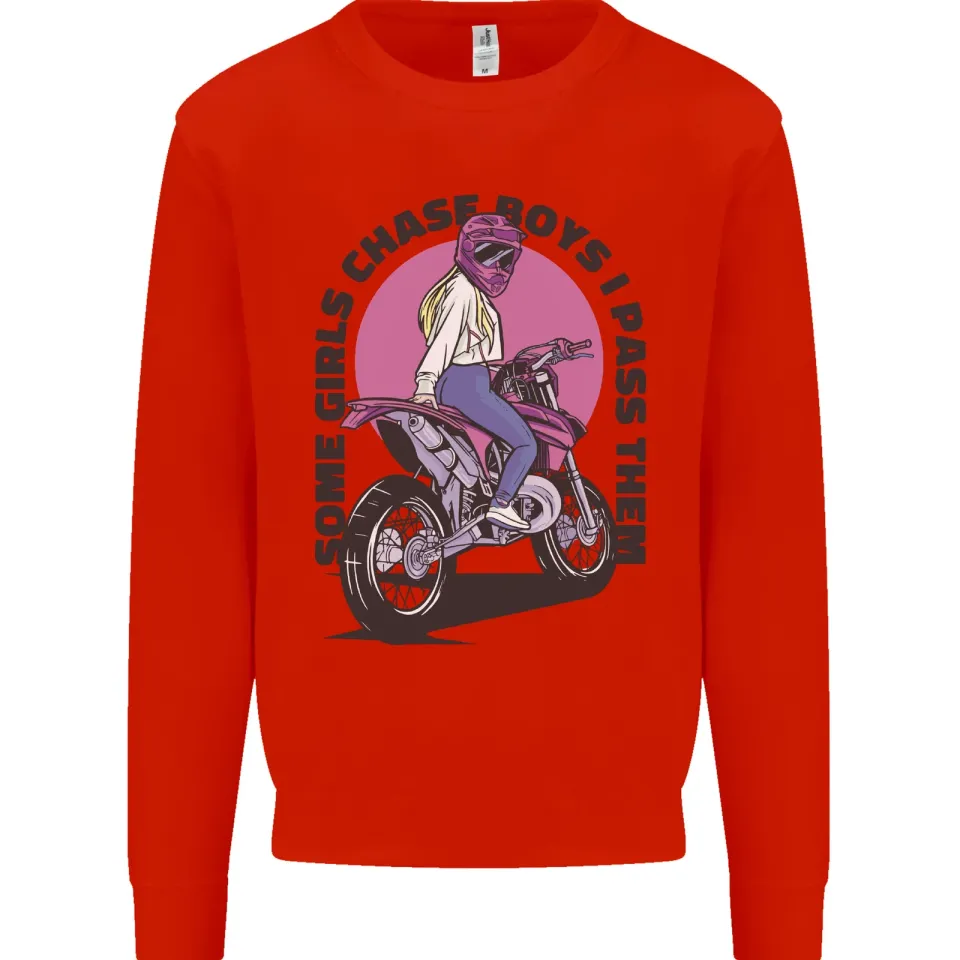 Some Girls Chase Motorcycle Biker Sweatshirt for Men