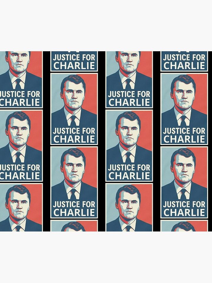 Justice For Charlie Kirk Retro Art Blanket