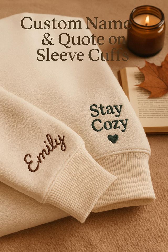 Merry Christmas Sweatshirt  Holiday Pullover with Embroidered Christmas Trees, Cozy Winter Festive Sweater