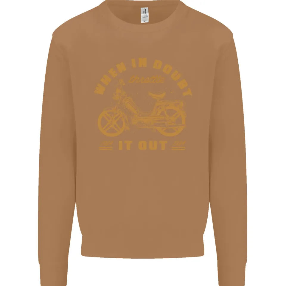 In Doubt Moped Biker Motorcycle Scooter Men's Sweatshirt