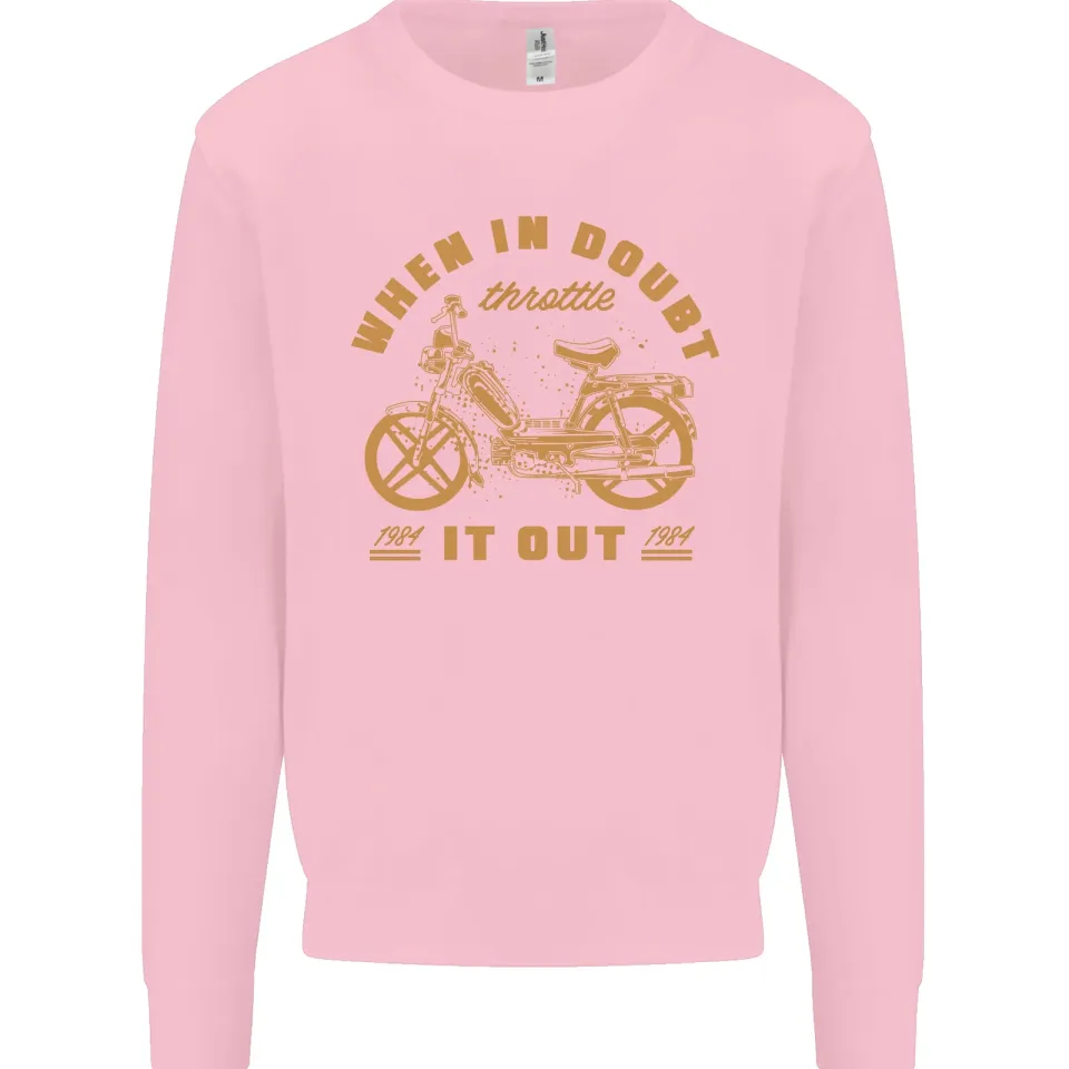 In Doubt Moped Biker Motorcycle Scooter Men's Sweatshirt
