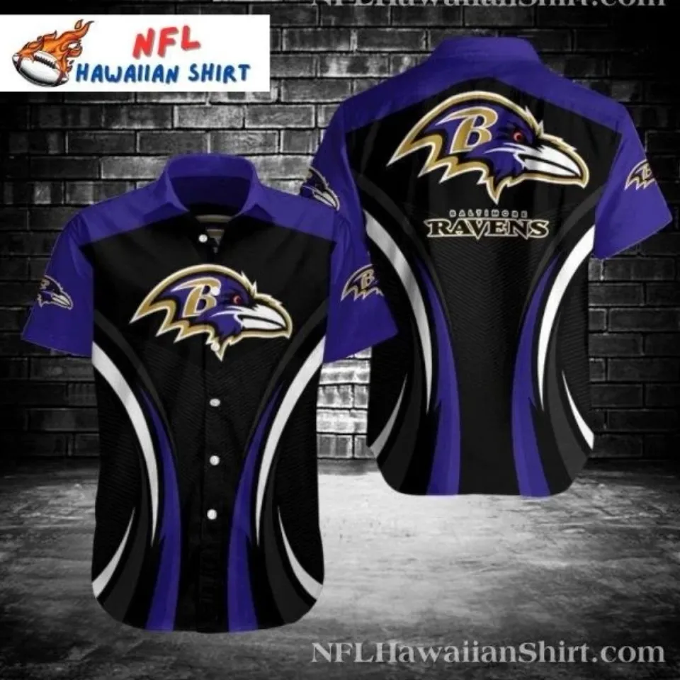 Night Game Hex – Baltimore Football Hawaiian Shirt With Mesh Design, Gift for Fan