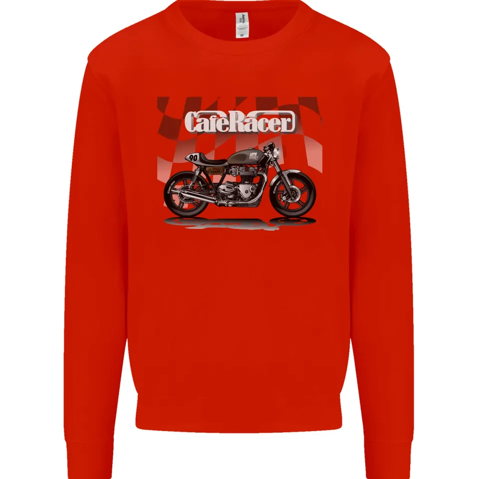 Cafe Racer Motorcycle Biker Men's Sweatshirt