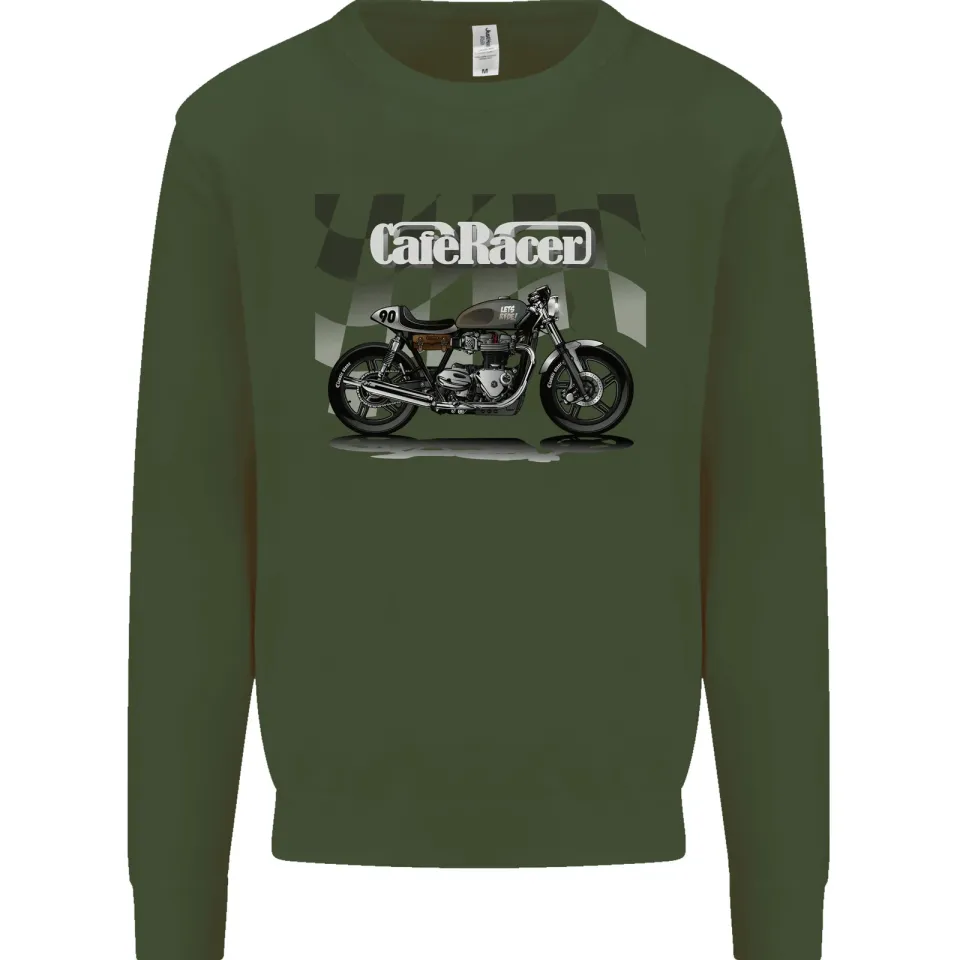 Cafe Racer Motorcycle Biker Men's Sweatshirt