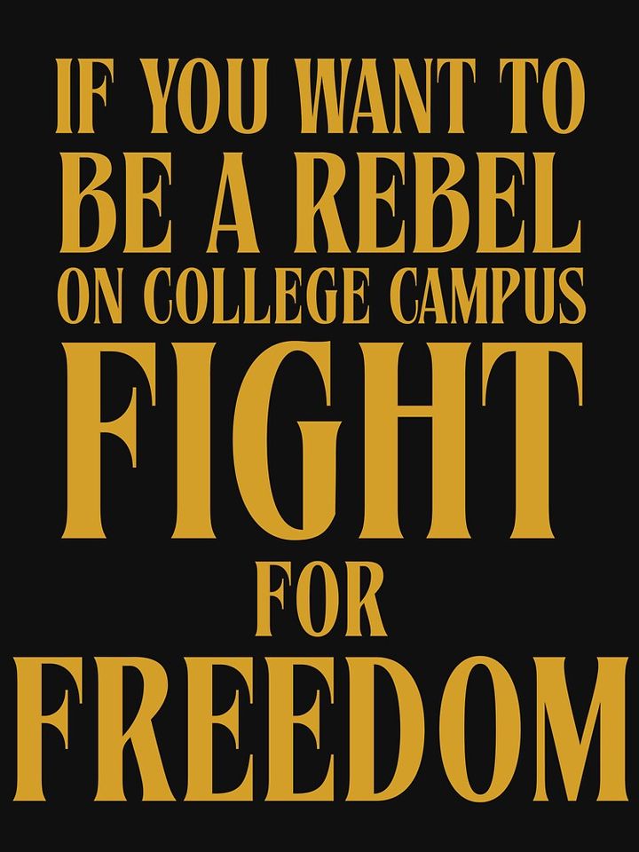 If You Want To Be A Rebel On College Campus Fight For Freedom Charlie Kirk Lightweight Hoodie
