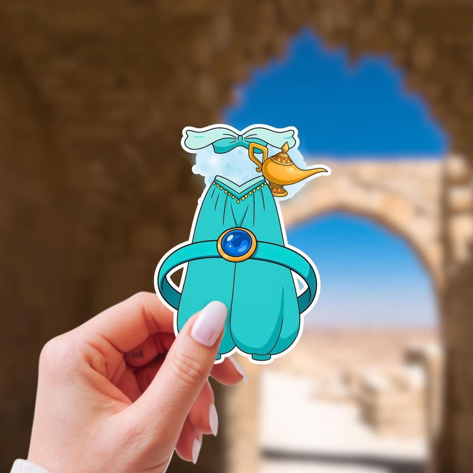 Princess Jasmine Sticker | Aladdin Waterproof Vinyl Stickers | Disney Inspired Stickers