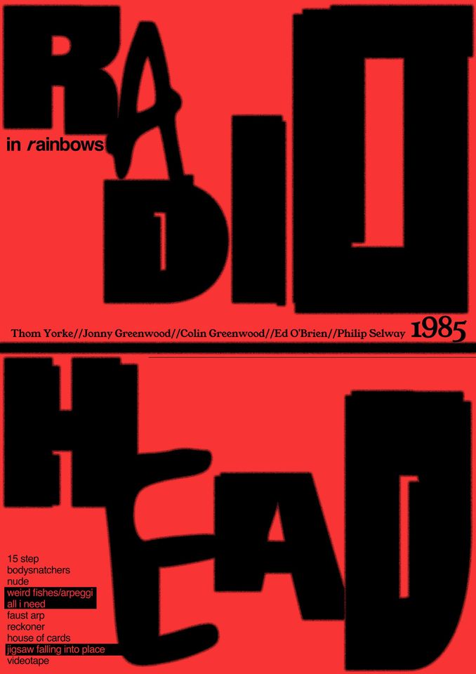 Radiohead Poster: In Rainbows Inspired Art Print - Fan Made