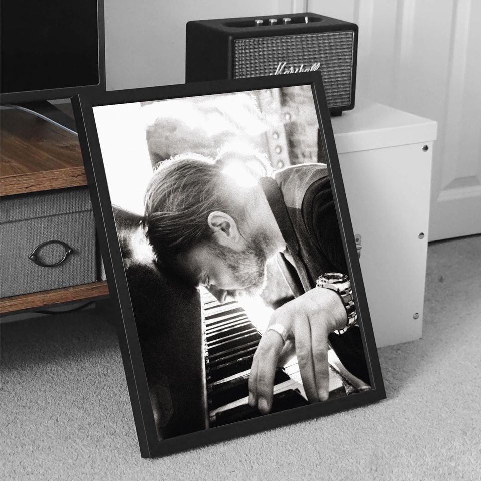 Thom Yorke Poster: Radiohead Frontman, Black and White Music Art