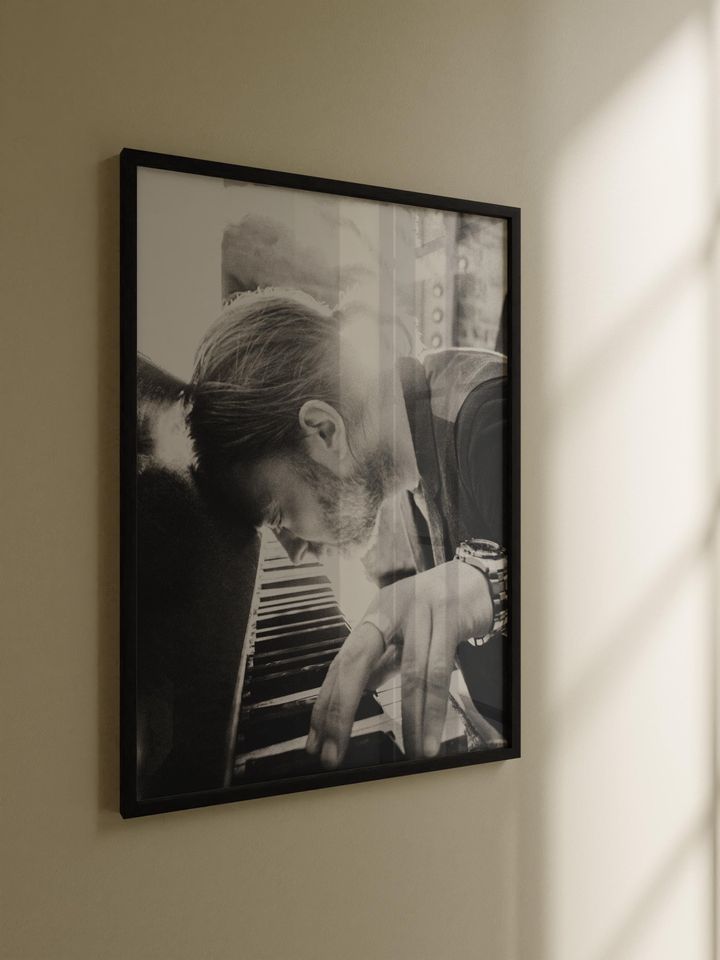 Thom Yorke Poster: Radiohead Frontman, Black and White Music Art