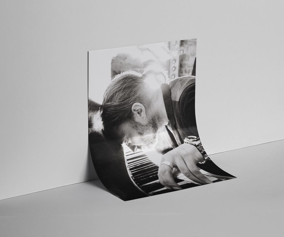 Thom Yorke Poster: Radiohead Frontman, Black and White Music Art