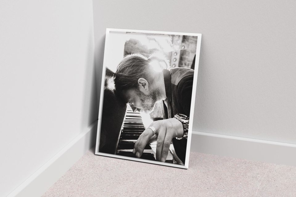Thom Yorke Poster: Radiohead Frontman, Black and White Music Art