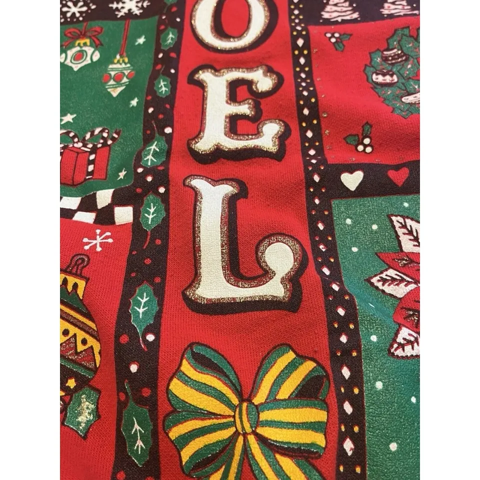 Vtg Nutcracker Red Sweatshirt Womens Sz M Ugly Christmas Sweater Holiday