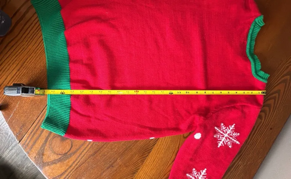 To Be Jolly Christmas Pullover Sweater Naughty Nice Changeable Sweater Medium