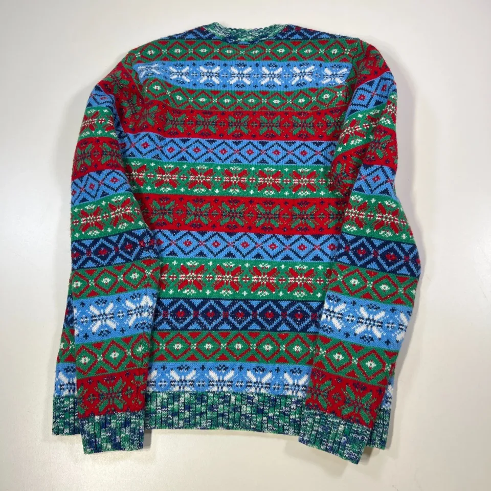 Blizzard Bay Ugly Christmas Sweater Mens Medium Multicolor Knit Ho Ho Ho