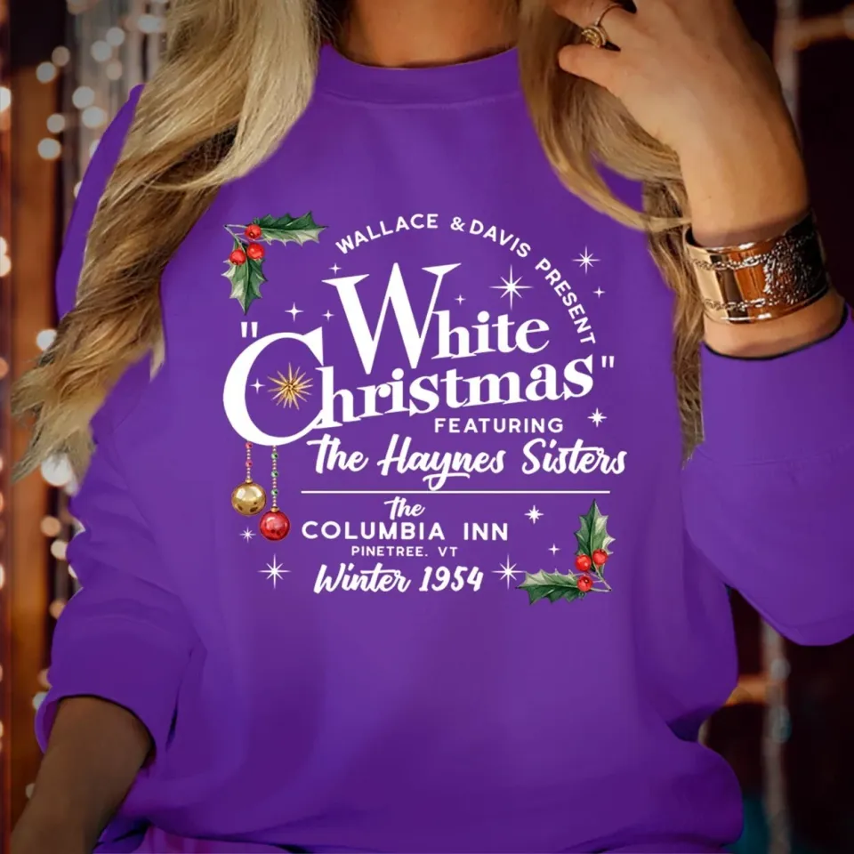White Christmas Bob and Davis Festive Xmas Sweatshirt