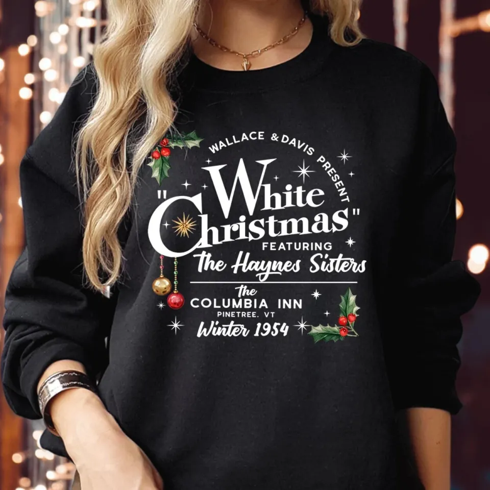 White Christmas Bob and Davis Festive Xmas Sweatshirt