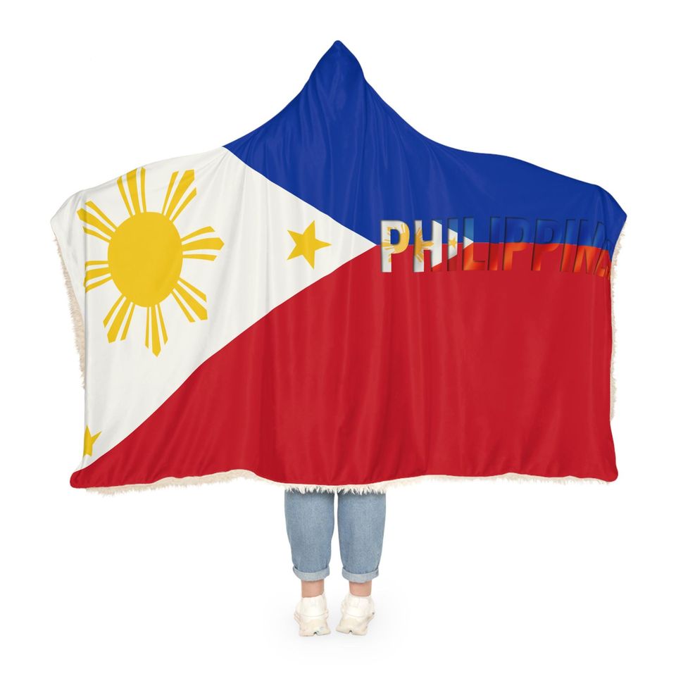Philippines Flag Hooded Snuggle Blanket