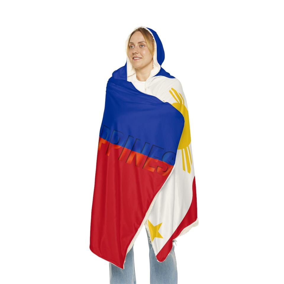 Philippines Flag Hooded Snuggle Blanket