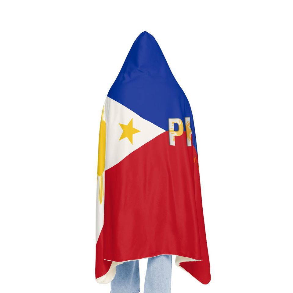 Philippines Flag Hooded Snuggle Blanket