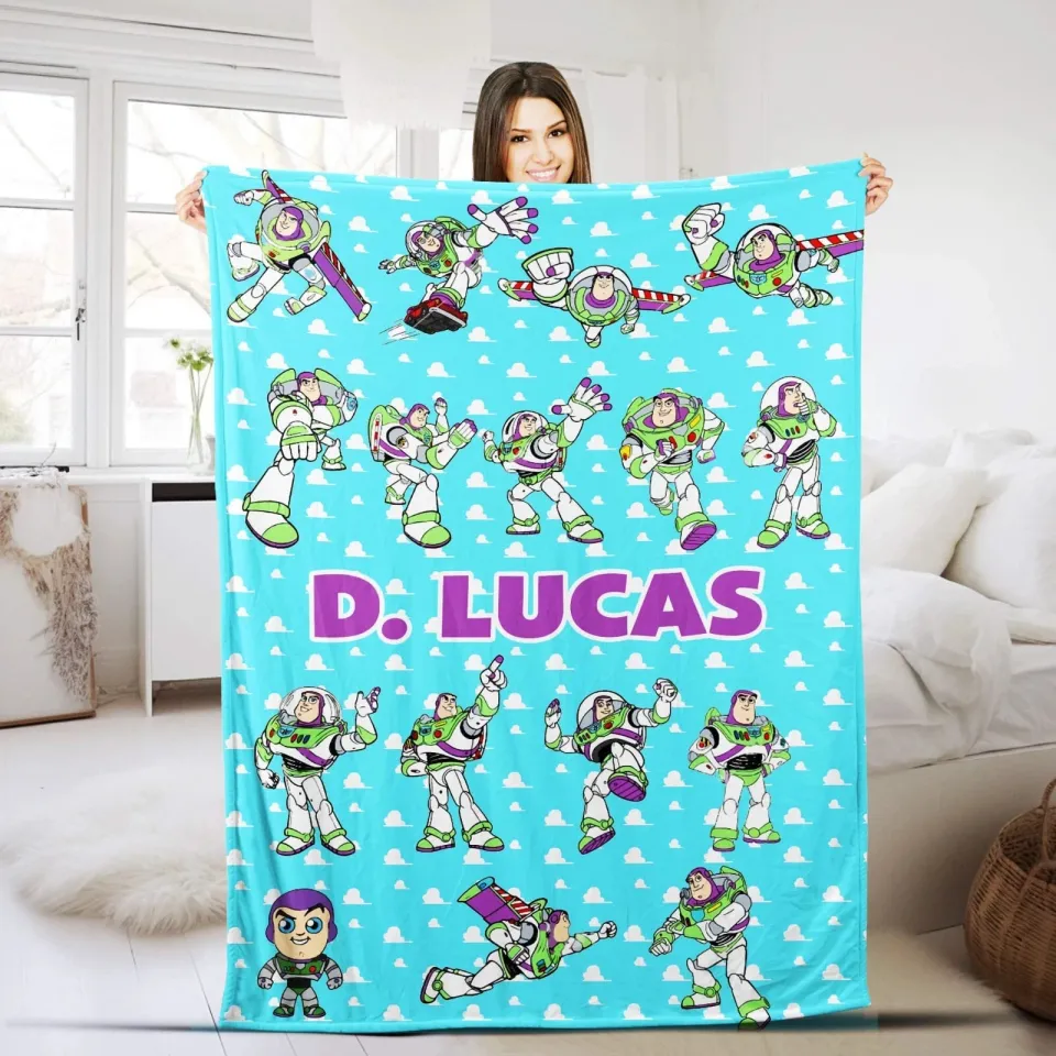 Personalized Disney Toy Story Buzz Lightyear Fleece Blanket