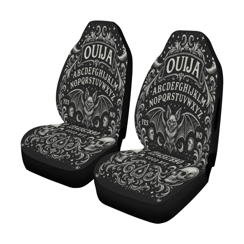 Bat Ouija Car Seat Covers: Gothic Witchy Car Decor